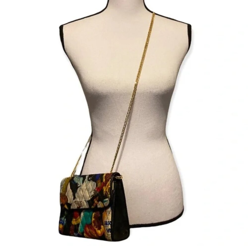 Nicole Miller Vintage Novelty Caviar Absolut Quilted Handbag Purse